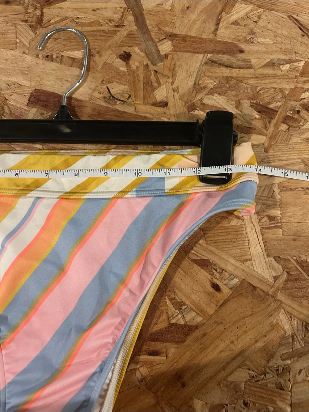 Billabong Striped Pastel Bikini Set in Yellow, Pink, Blue